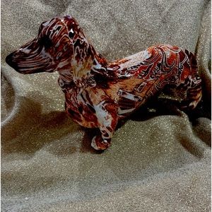Brown And White Graffiti Dachshund